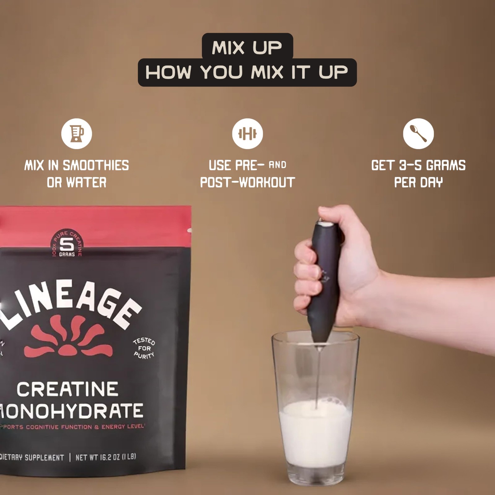 Lineage Provisions Micronized Creatine Monohydrate with Sea Salt – Micronized…