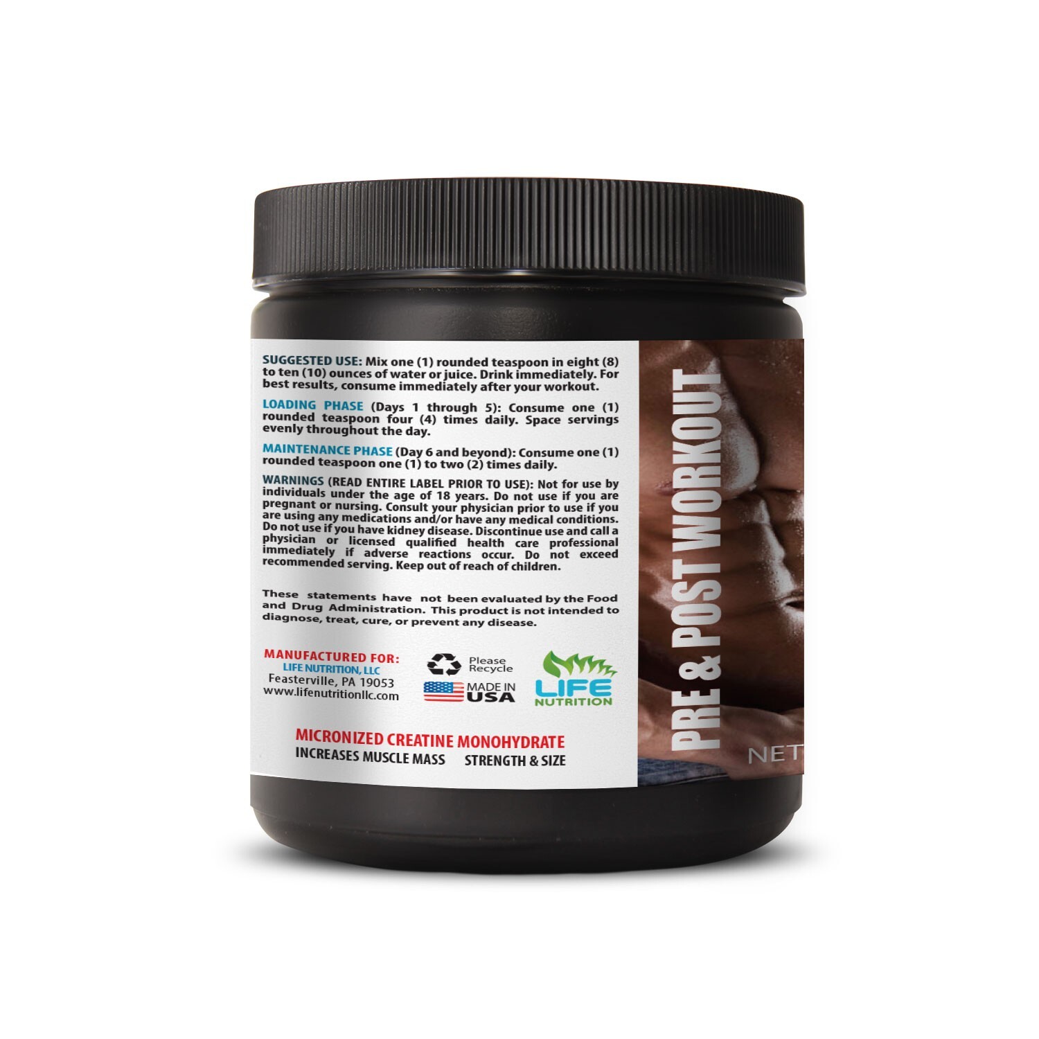 100% Pure MICRONIZED CREATINE 300G 60 SERVINGS creatine supplement 1 Can