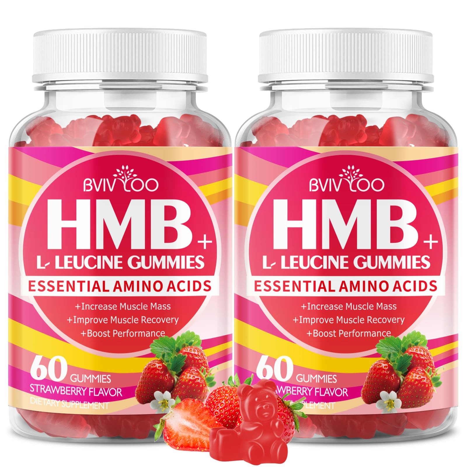 HMB and LLeucine Gummies 3000mg Combined HMB & LLeucine per Serving. for Mus…