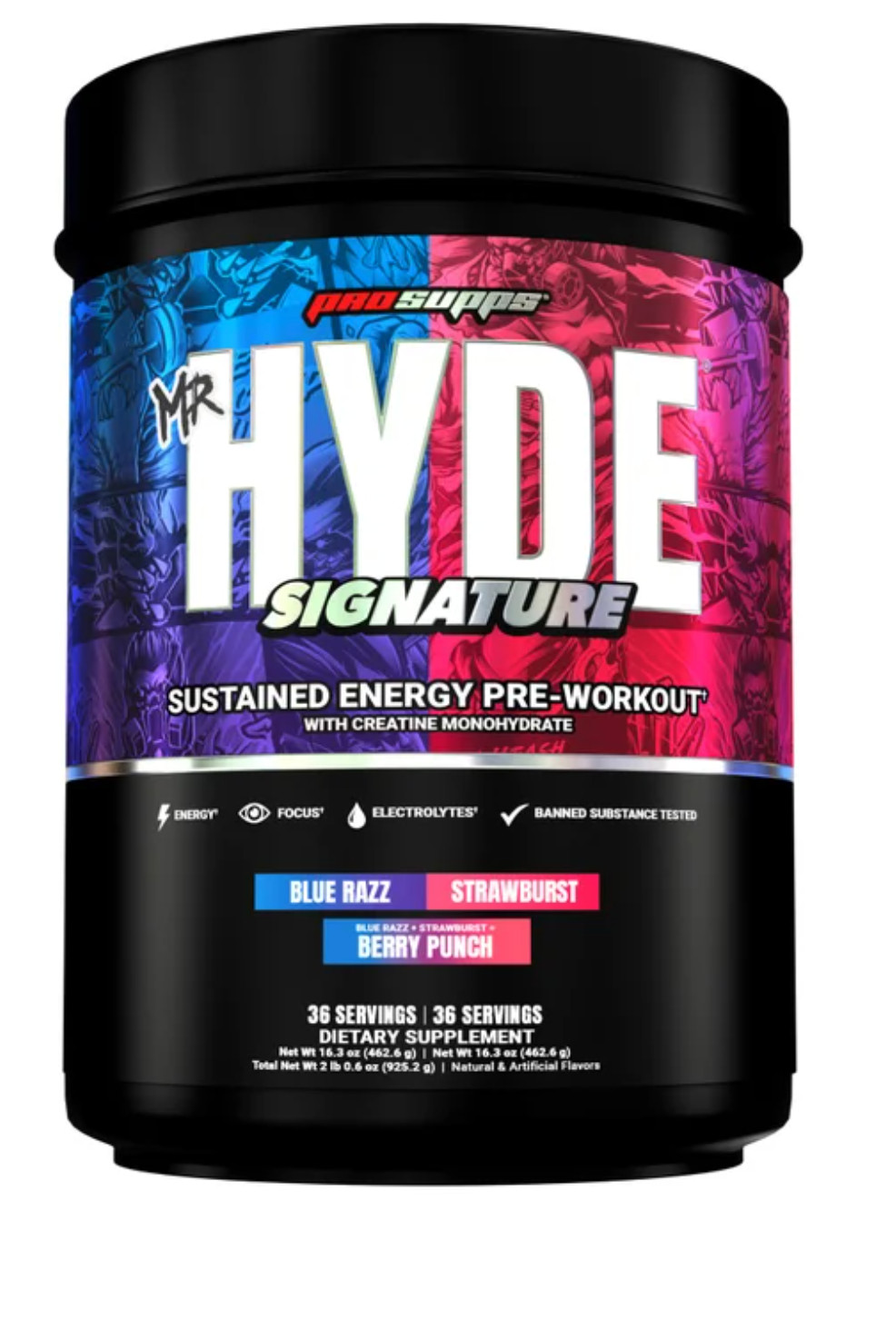 Pro Supps Mr Hyde Signature Pre Workout 36 Servings Energy Focus Berry