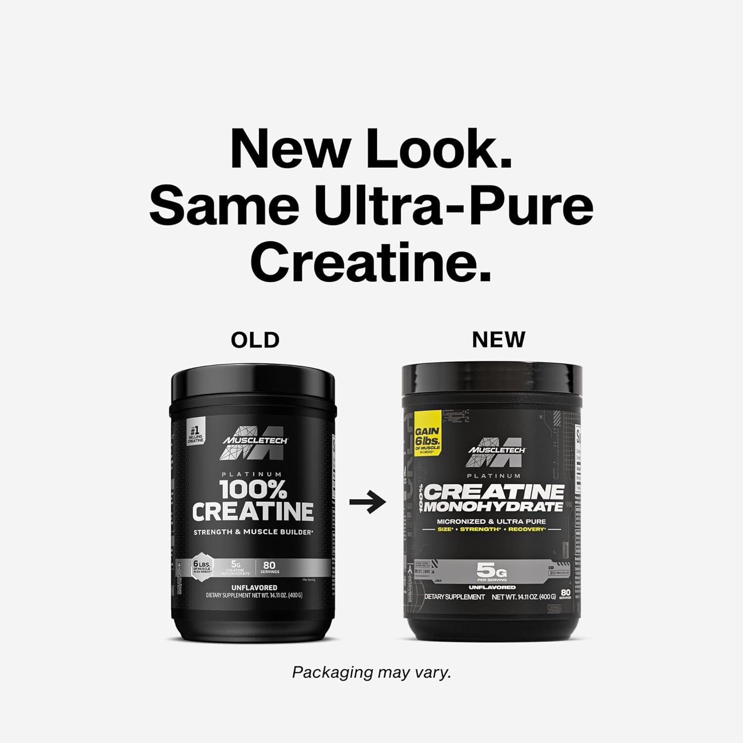 Creatine Monohydrate Powder MuscleTech Platinum Pure Micronized Muscle Recove…
