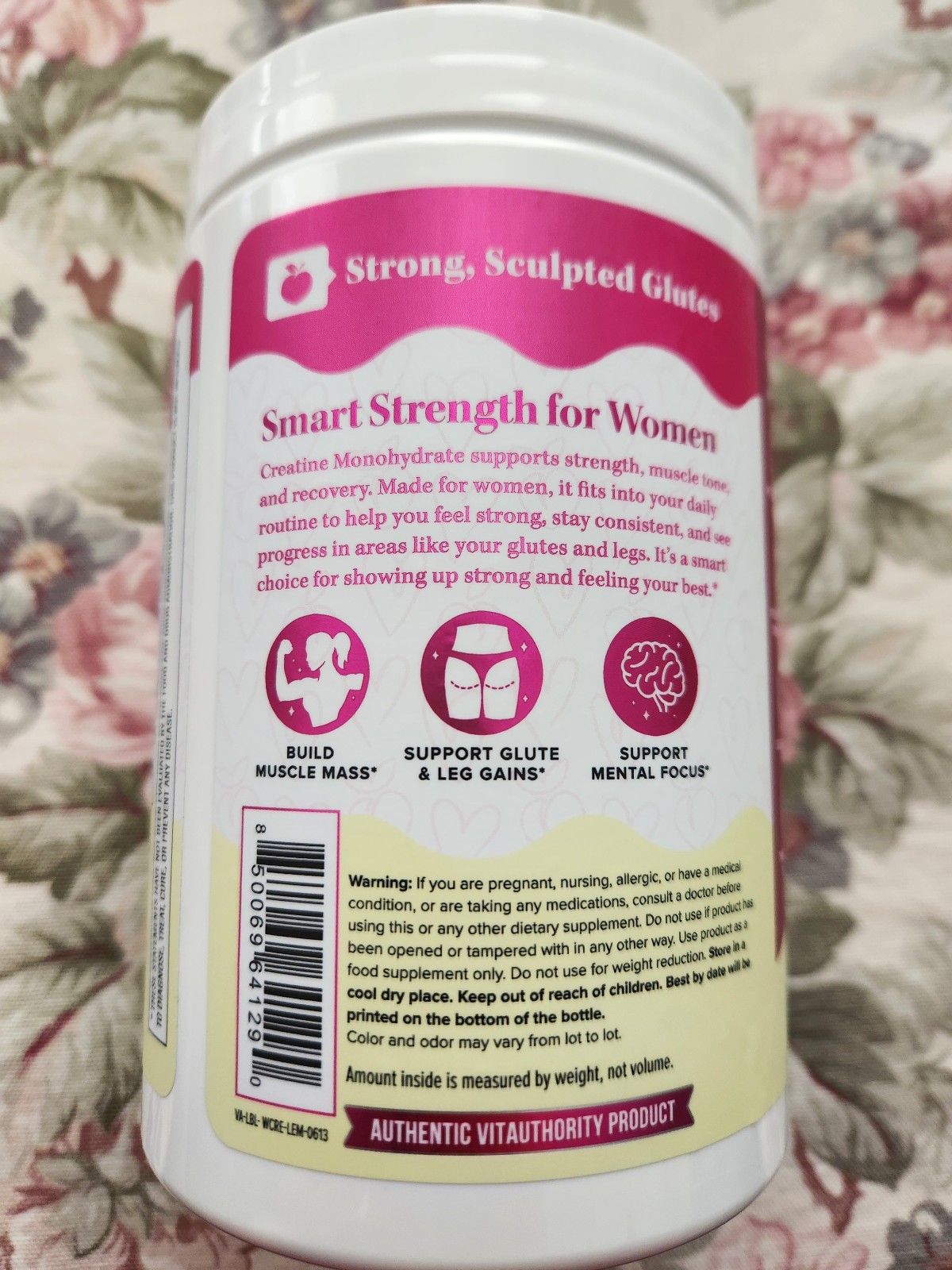 Vitauthority Women’s Micronized Creatine Monohydrate Powder ~ LEMONADE FLAVOR