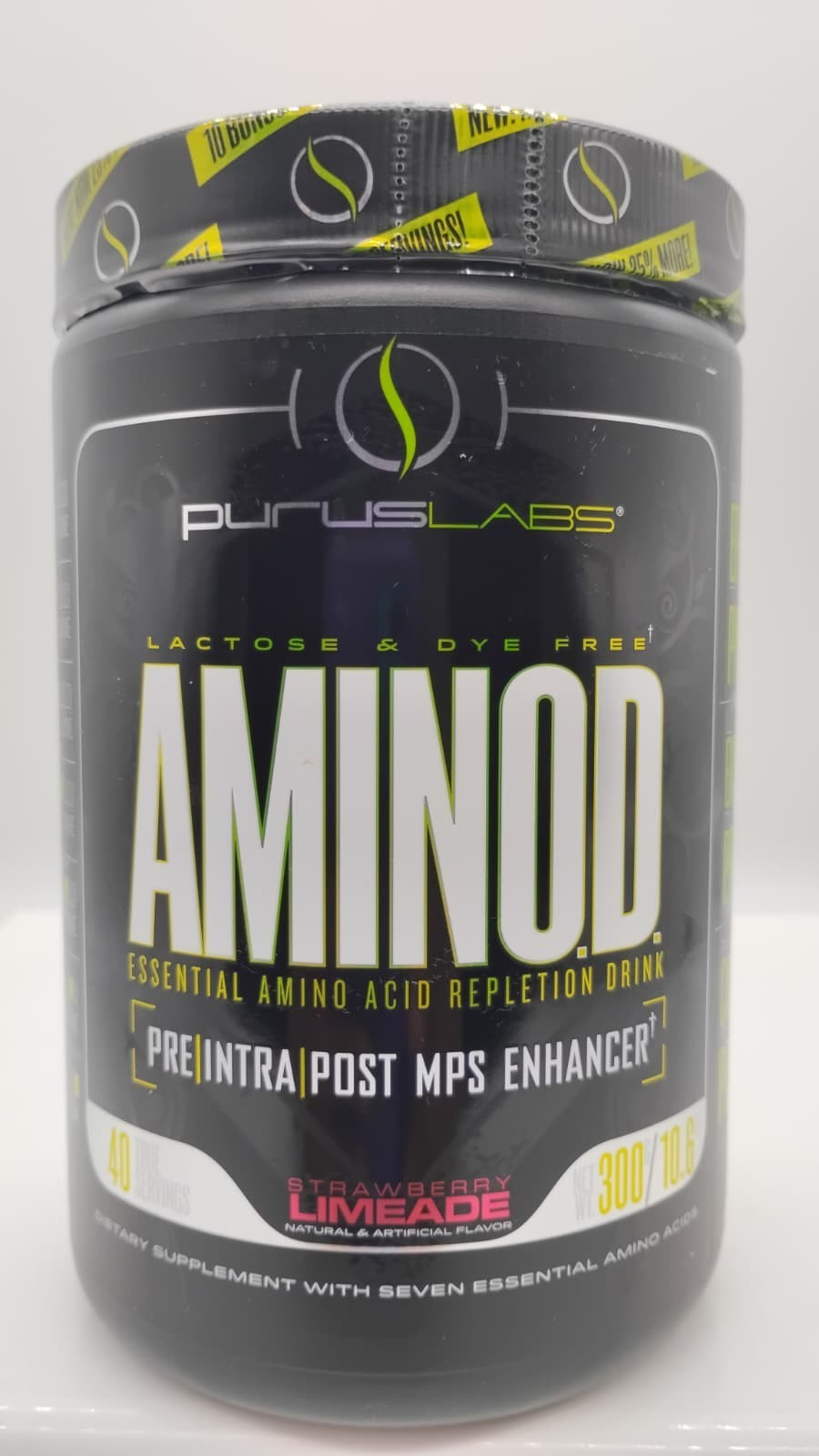 Purus Labs Everyday Amino – BCAA Amino Acids – 40 Servings – Strawberry Limeade