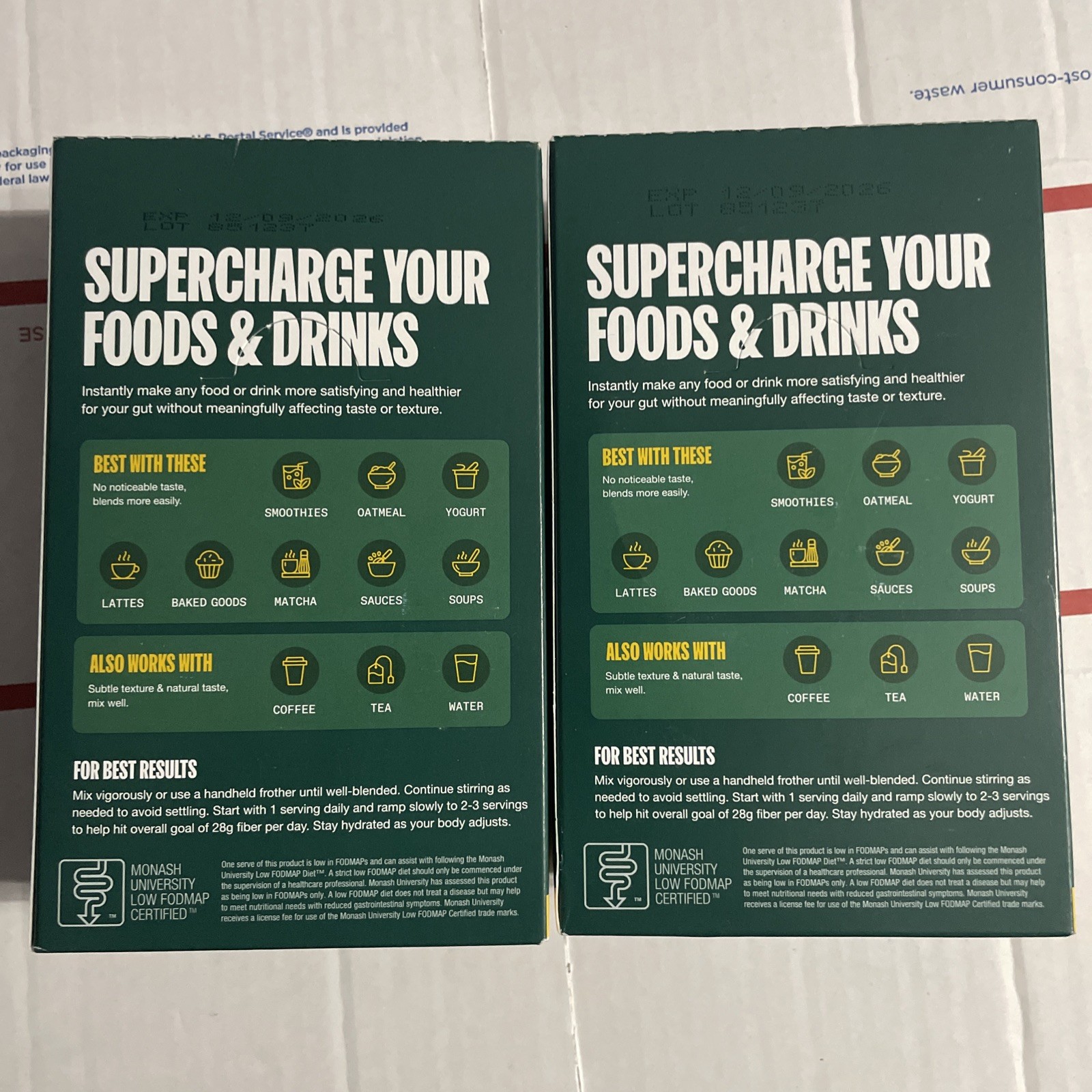 Supergut Gut Healthy Booster Powder Sticks 30 Servings 2 Boxes