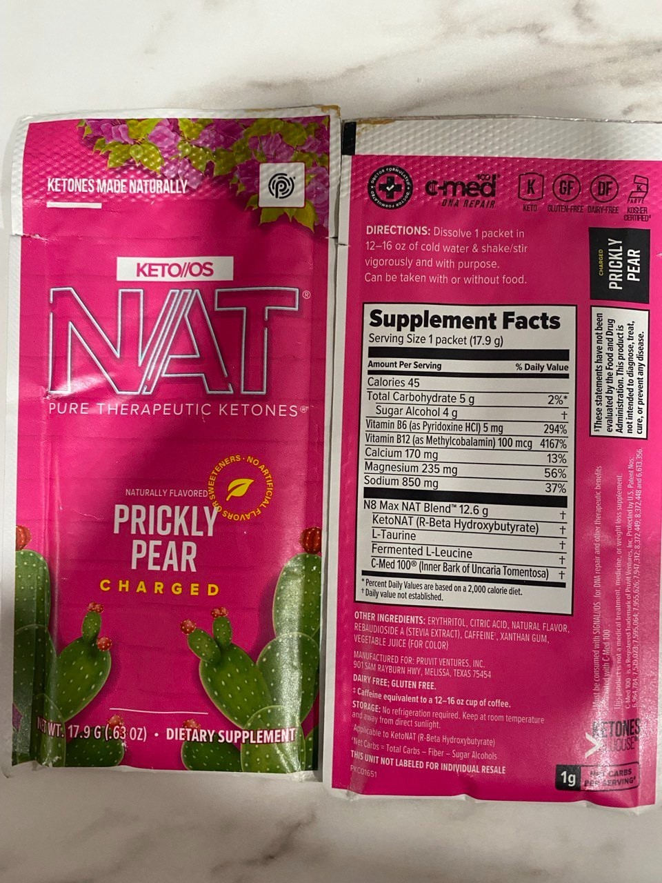 🔥K1 Ketones BUY ONE PACK no minimum NAT Pruvit Ketone Keto K_1 K-1🔥