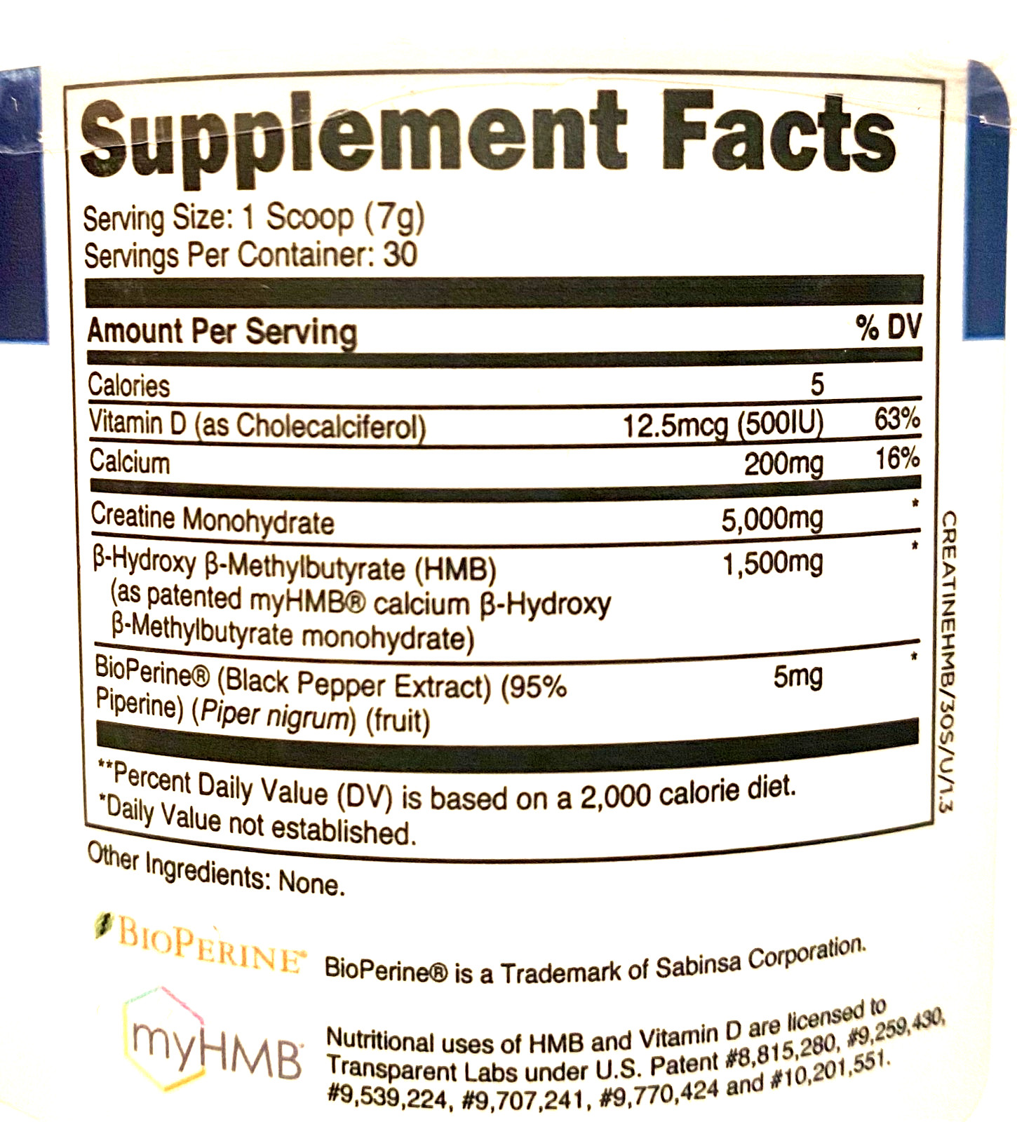 Transparent Labs – Creatine Monohydrate HMB Powder Muscle Strength Unflavored