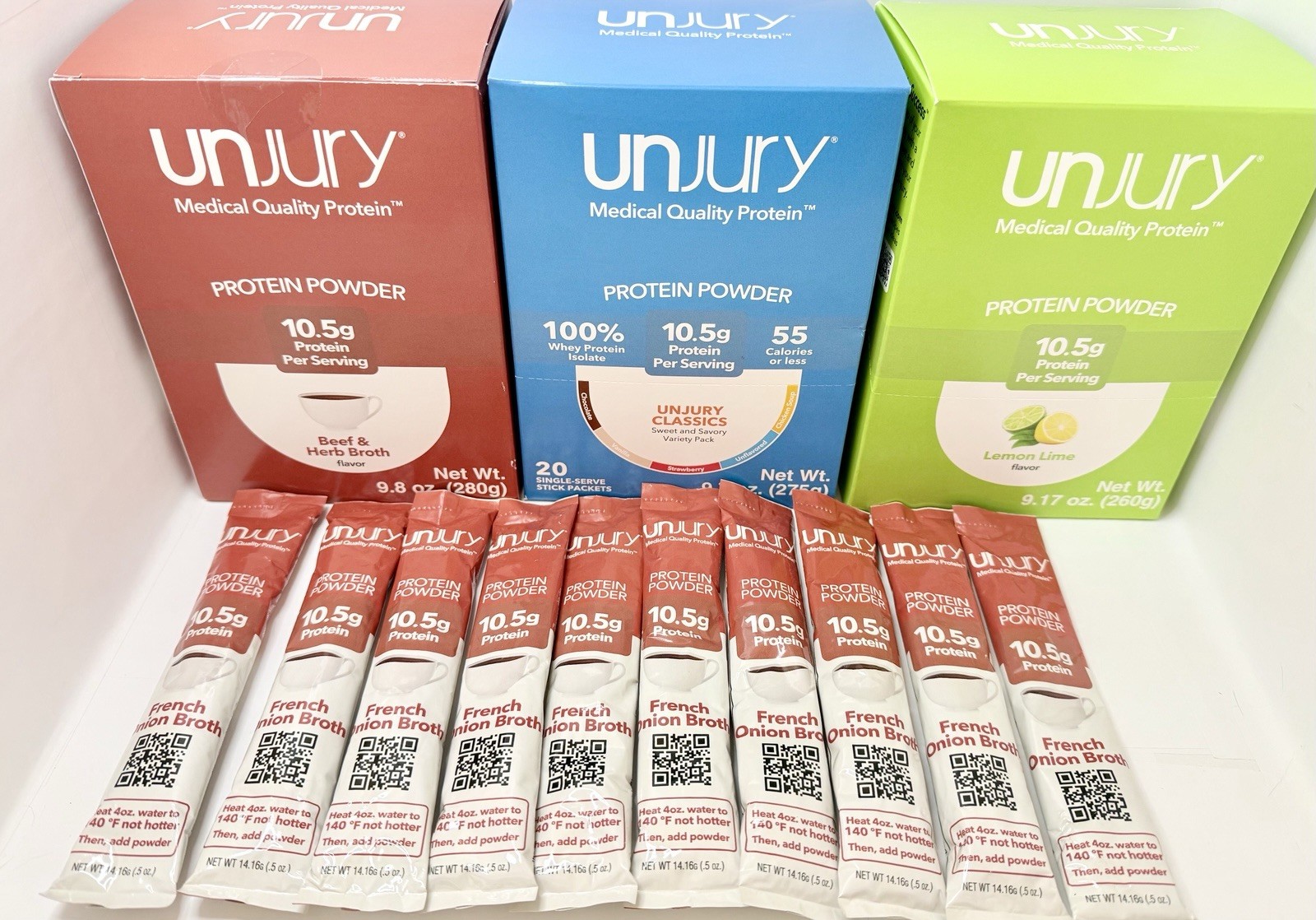 Unjury Protein Powder Whey Isolate Protein Powder Single Serve/ To-Go Packets