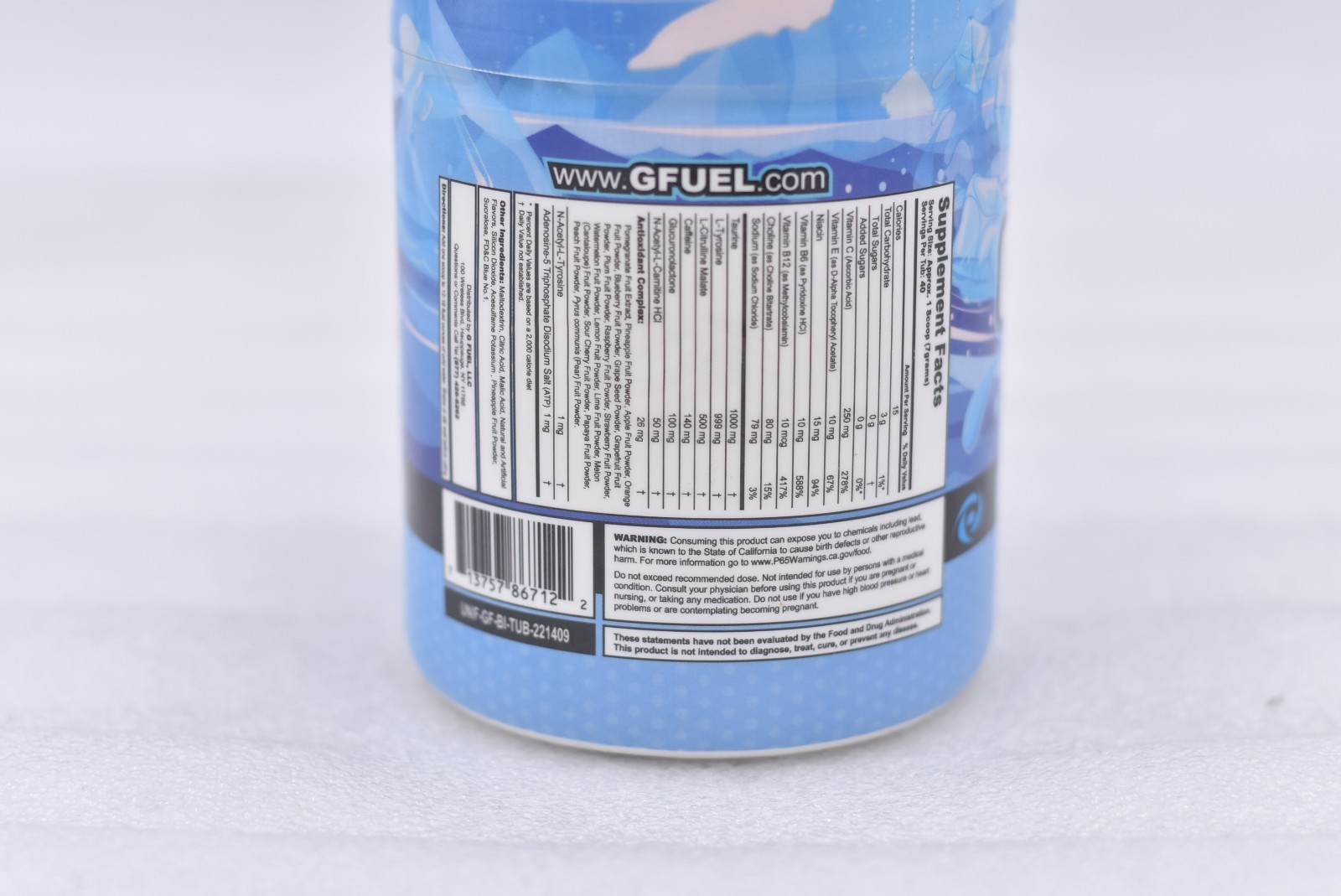 G Fuel Energy Formula – Blue Ice 9.8oz Exp: 08/26