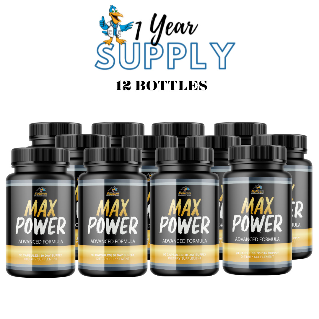 Max Power- Bodybuilding & Men’s Health Support- 12 Bottles- 1080 Capsules