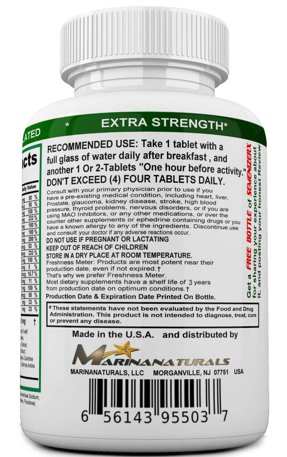 SEMENIZERX EXTRA – Loads Volumizer. Testosterone Booster.