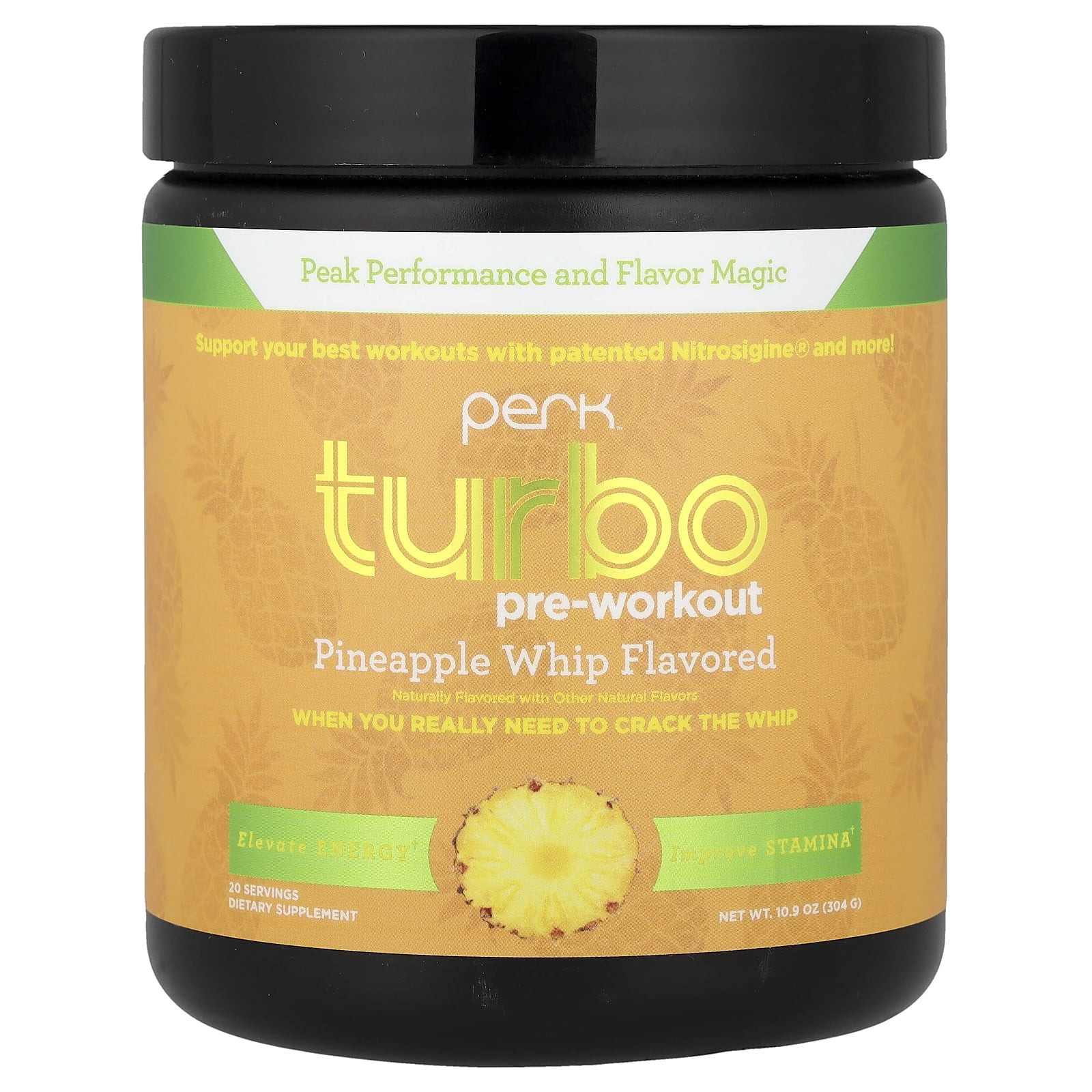 Perk Turbo Pre-Workout Powder (Mango Habanero) 20 Servings – 125Mg of Caffeine w