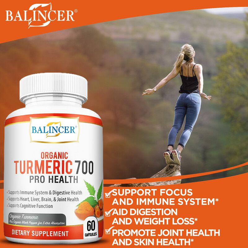 Turmeric Curcumin 700mg Herbal Extract Liver, Brain, Heart, Joint Health