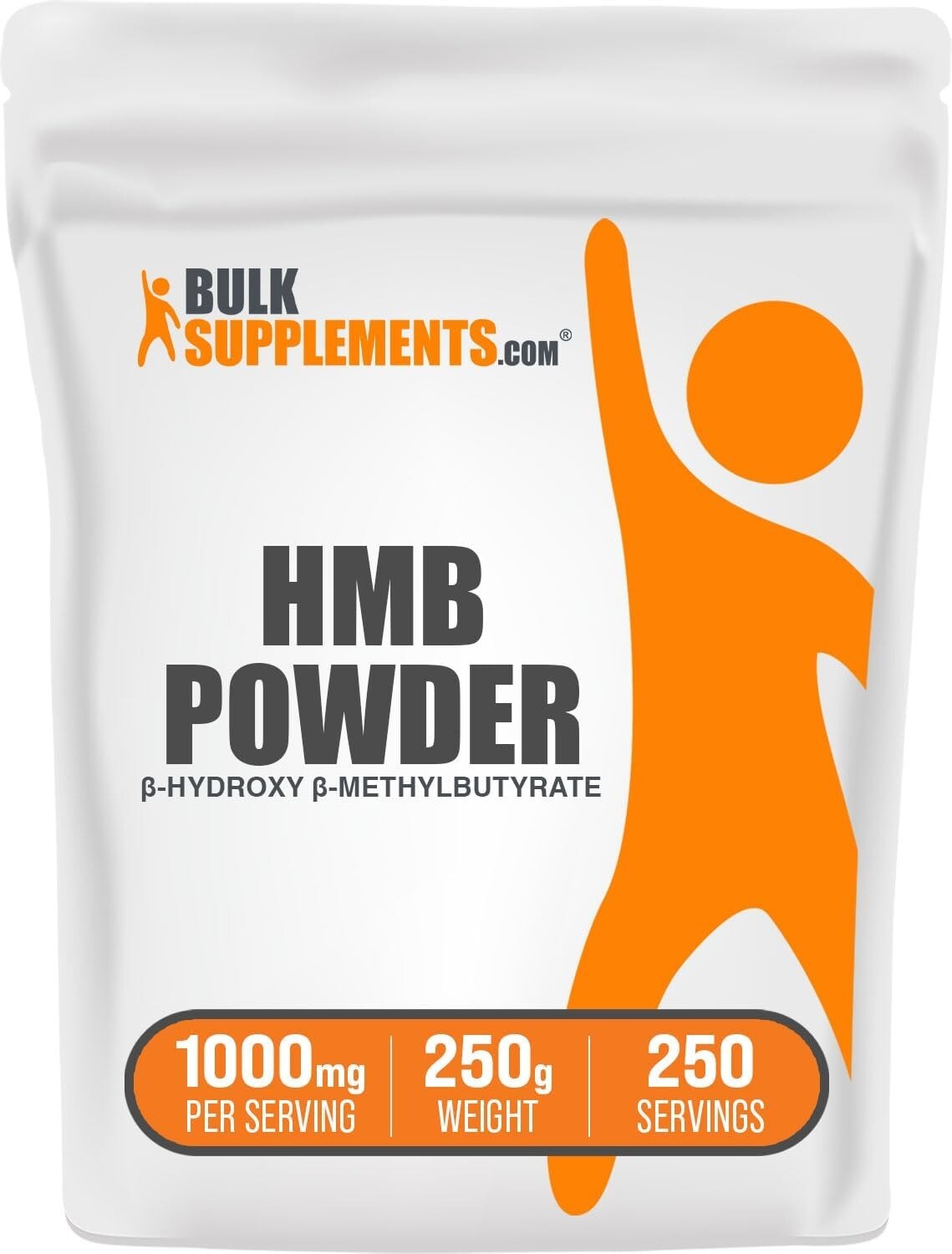 Calcium HMB Powder 1000mg, 8.8oz – Enhance Muscle Recovery with Unflavored Blend