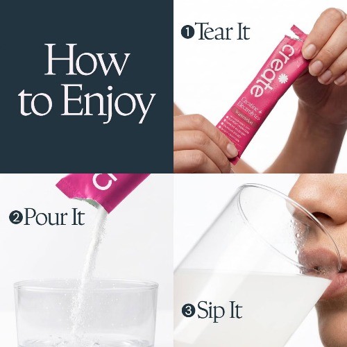Create Wellness Creatine +Electrolytes Mix Monohydrate Stick Packs NSF Certified
