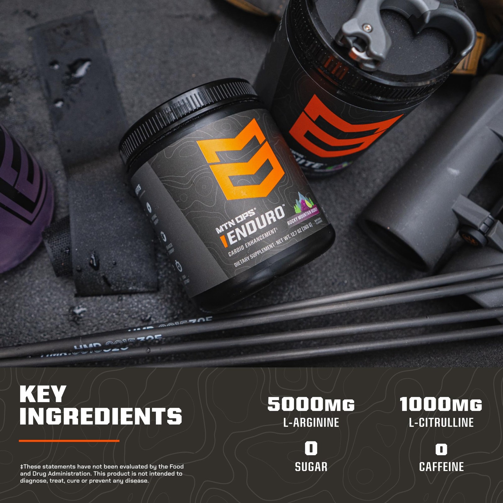 MTN OPS Enduro Nitric Oxide Stimulant-Free Pre-Workout Magnesium Citrate L-Argin