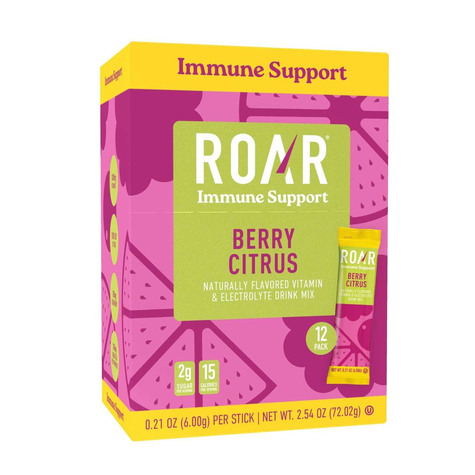 Roar Immune Support Powder – Hydration Packets Zinc And Elderberry –