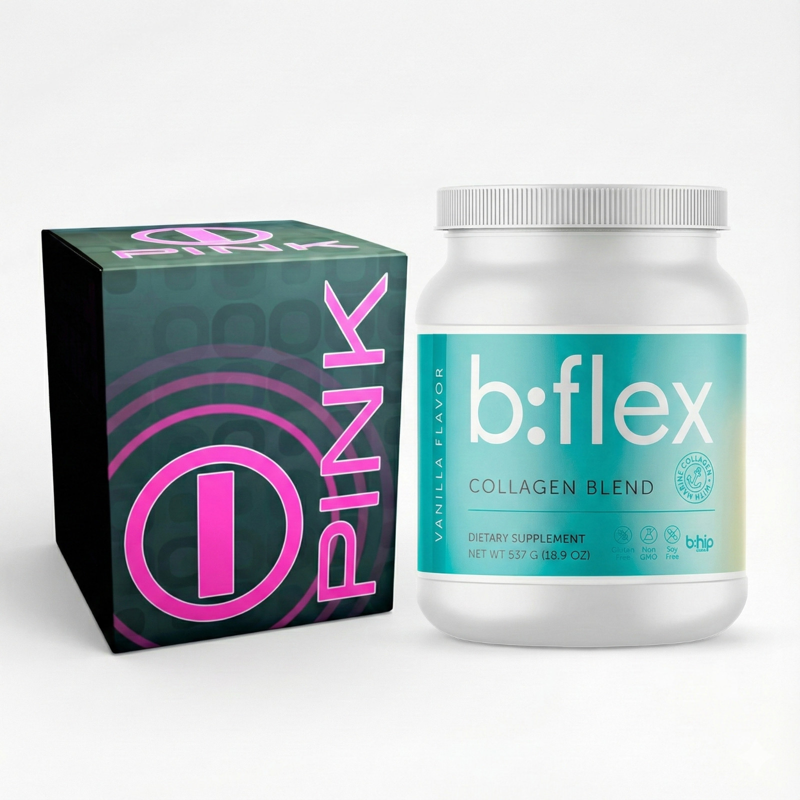 BHIP PINK & B FLEX Women’s Collagen & Energy Ultimate Beauty & Wellness Combo