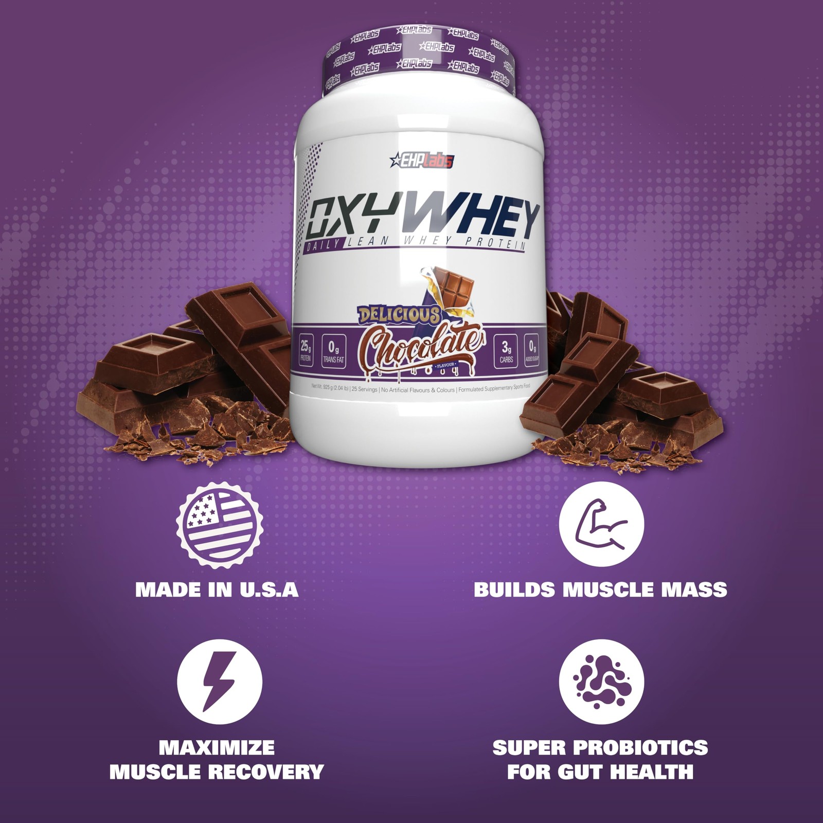 EHPlabs OxyWhey Whey Protein Powder Protein Shake – 25g of Whey Protein Isolate