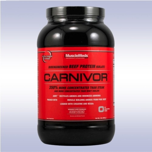 MUSCLEMEDS CARNIVOR (2 LB) beef protein isolate powder bcaa shots shred mass