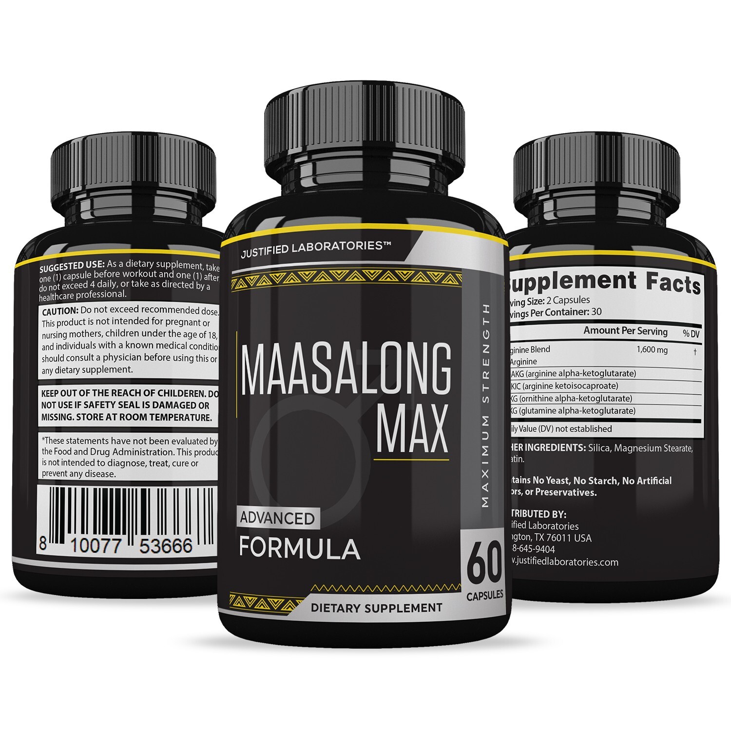 Maasalong Max Men’s Health Supplement 1600mg 180 Capsules