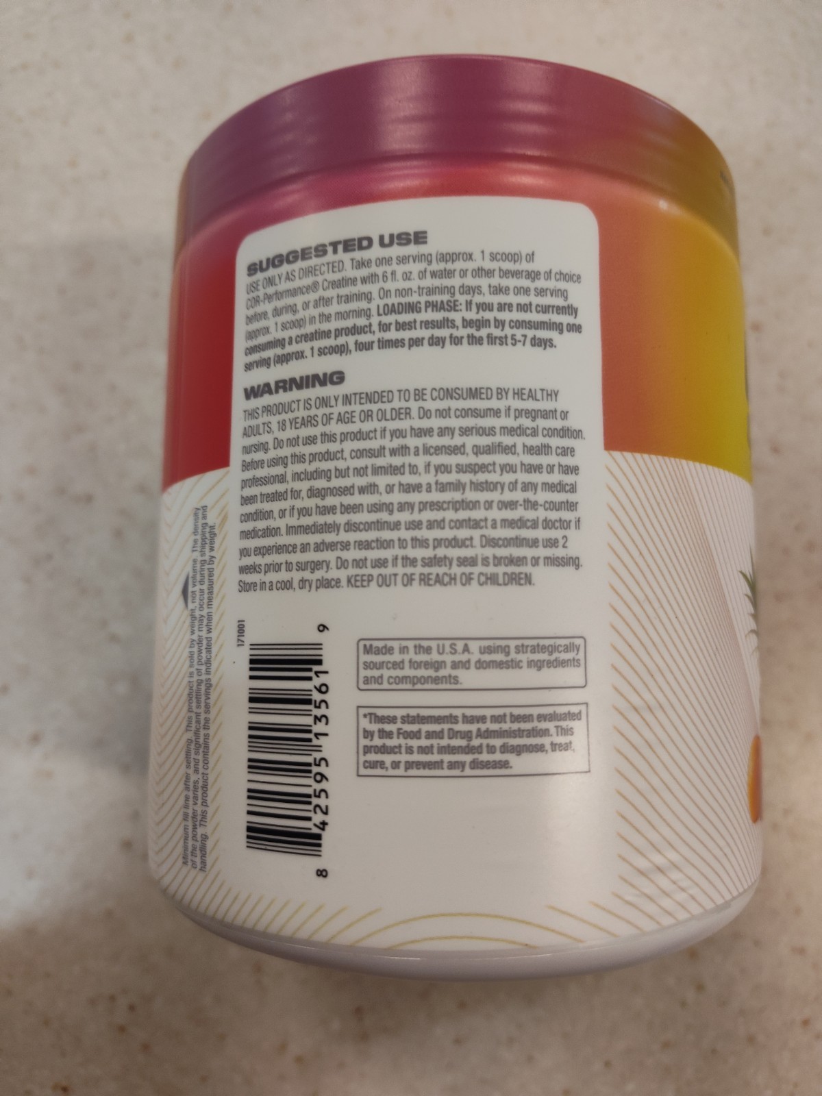 Cellucor Cor-Performance Supplement Powder – Fruit Punch – 11.5oz EXP:03/2027