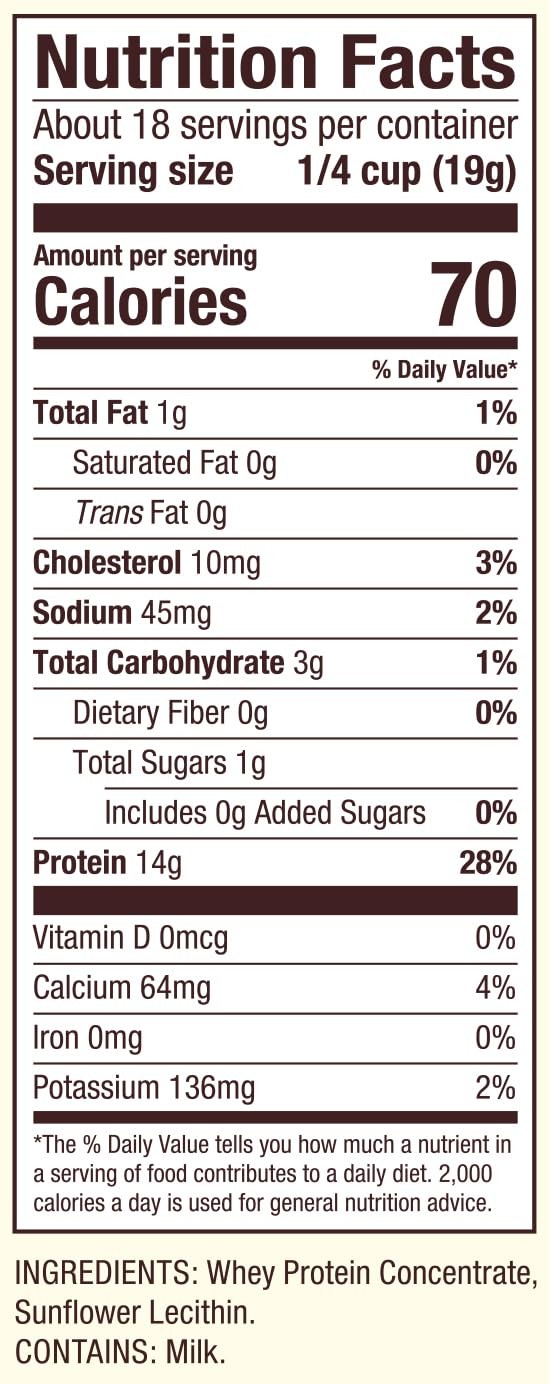 All Natural Whey Protein Powder, 12 Ounce