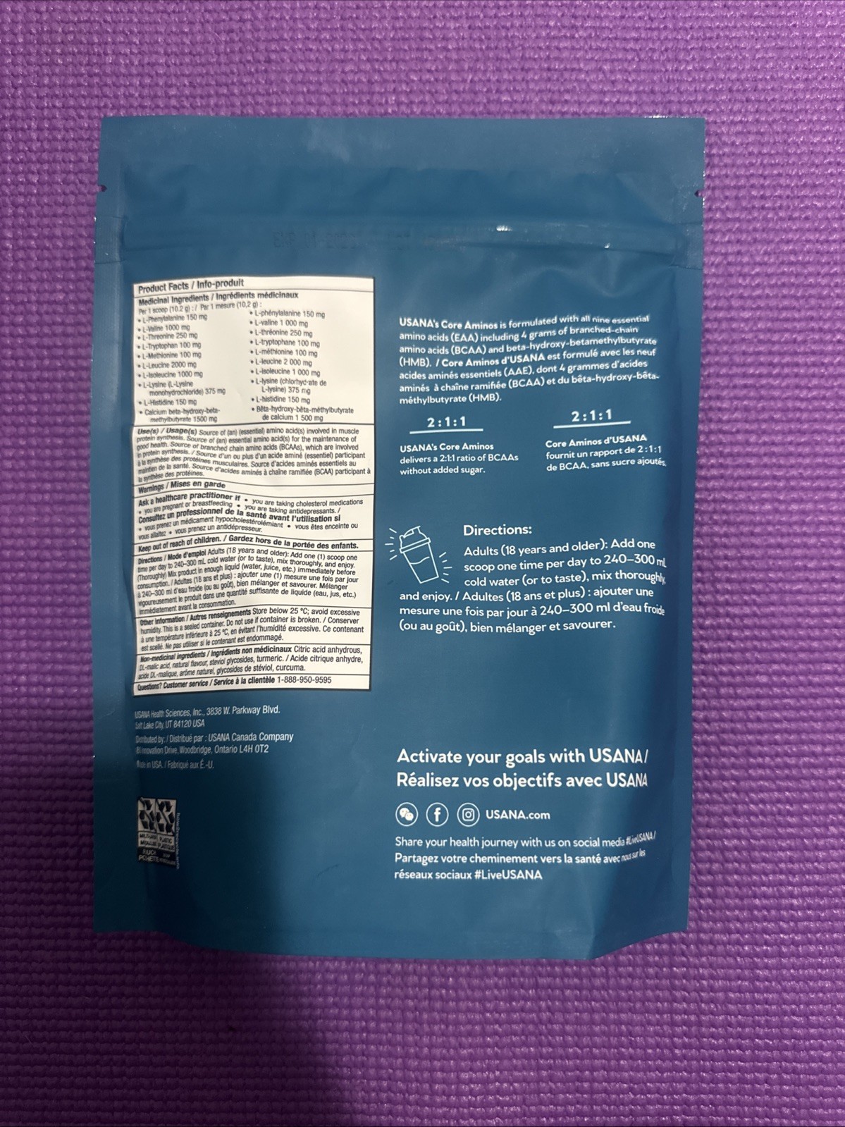 Usana Core Aminos HMB + LEUCINE EAA POWDER NEW/SEALED EXP 01/028