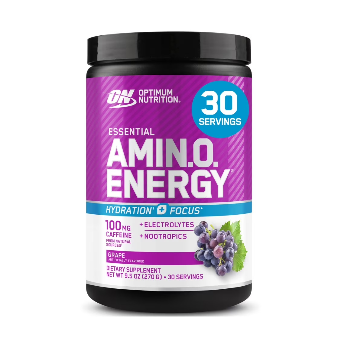 Amino Energy Hydration + Focus Powder, Strawberry Burst, 9.5 Oz