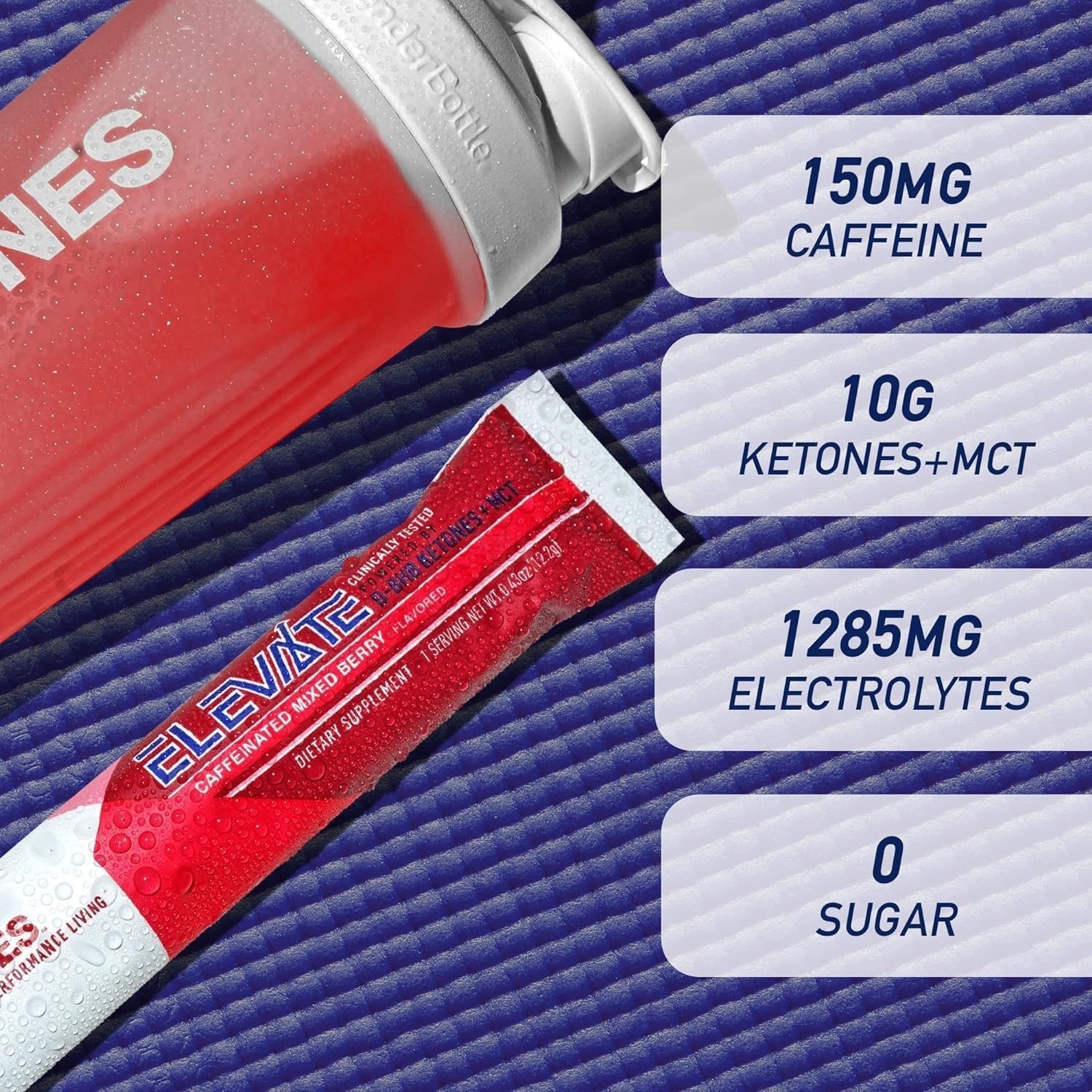 Real Ketones MCT & BHB Exogenous Ketones Drink Mix Packets Elevate Keto Electrol