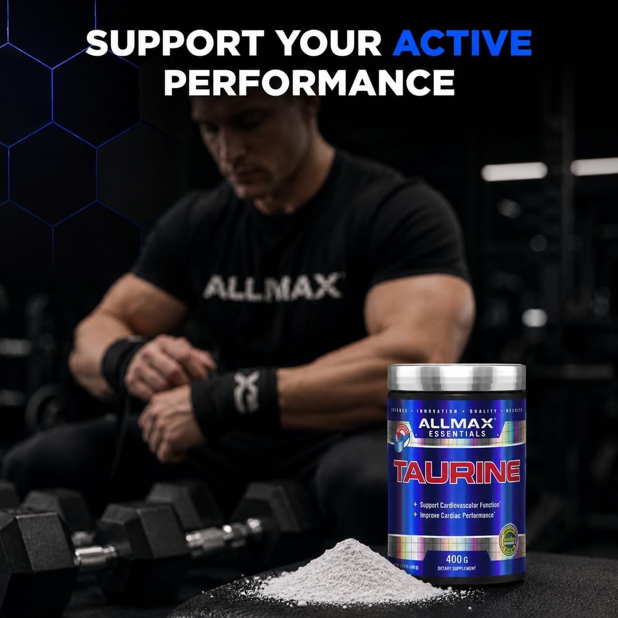 Essentials Taurine – 400 g Powder – Cell Volumizer – Improves Focus & Energy …