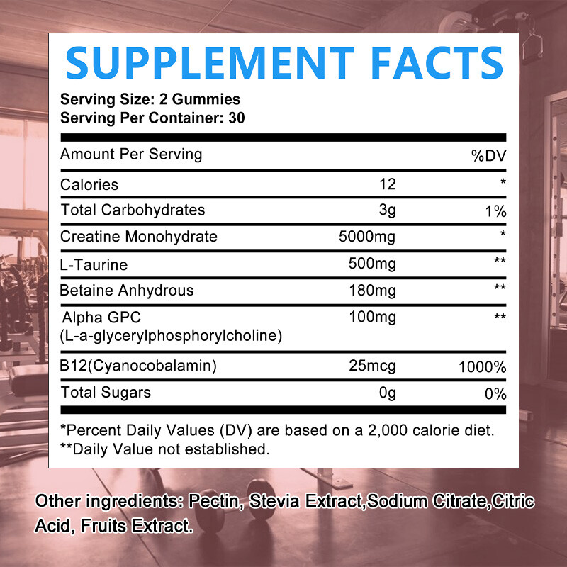Creatine Monohydrate Gummies – Increase Strength and Build Muscle