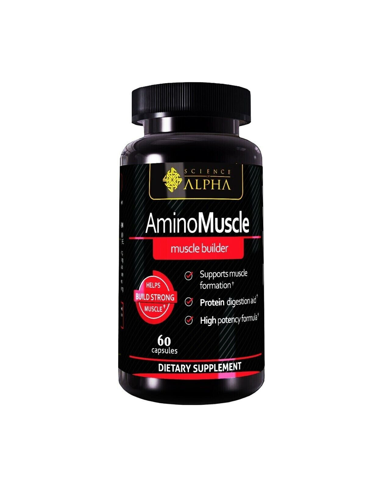 Alpha AminoMuscle Muscle Builder 60 Capsules | High Potency Protein Support
