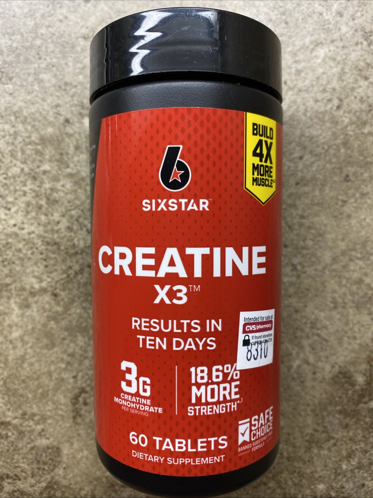 Six Star Creatine Pills X3 Post-Workout Supplement 60 Caplets