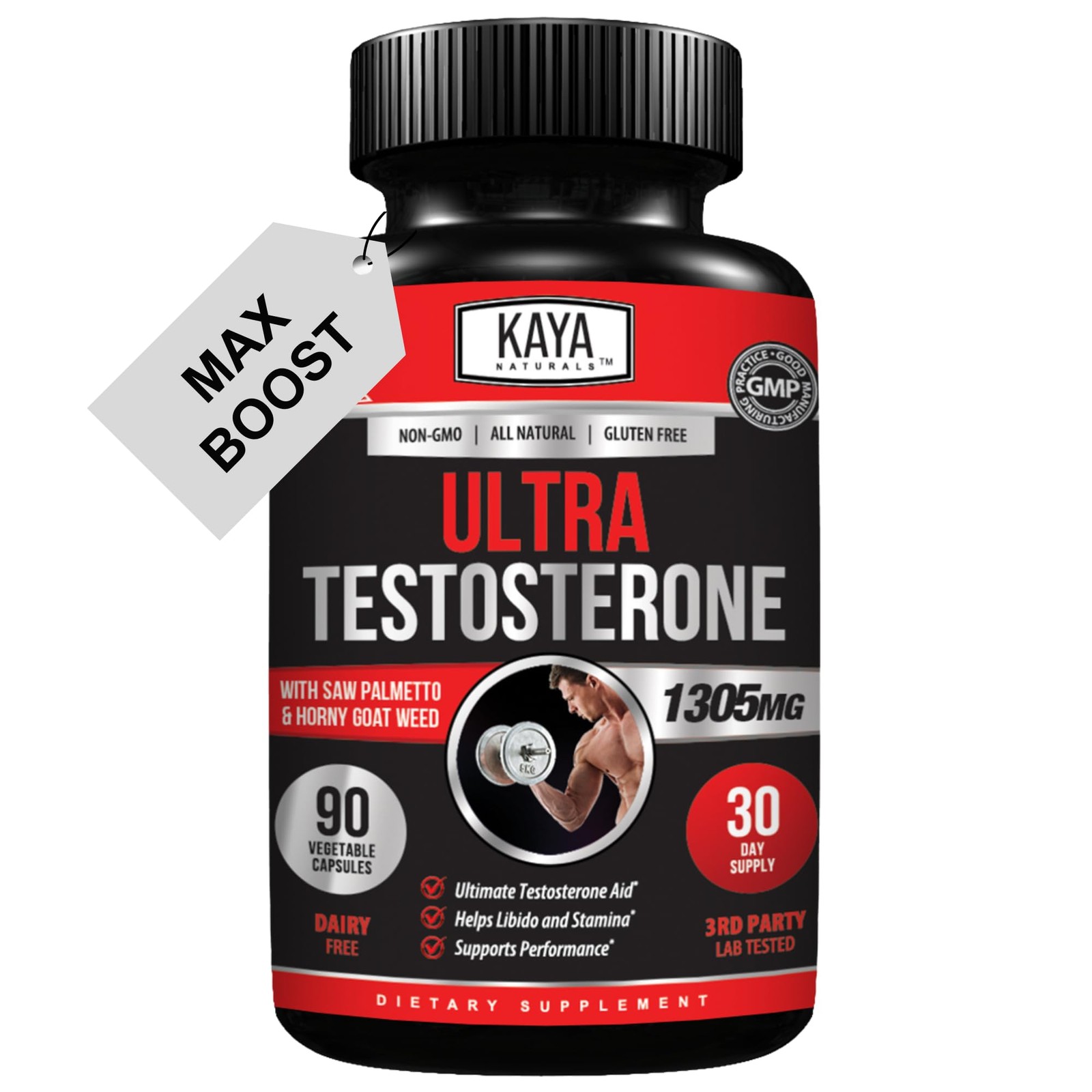 Kaya Naturals Ultra Testosterone – Men’s 90 Count (Pack of 1)