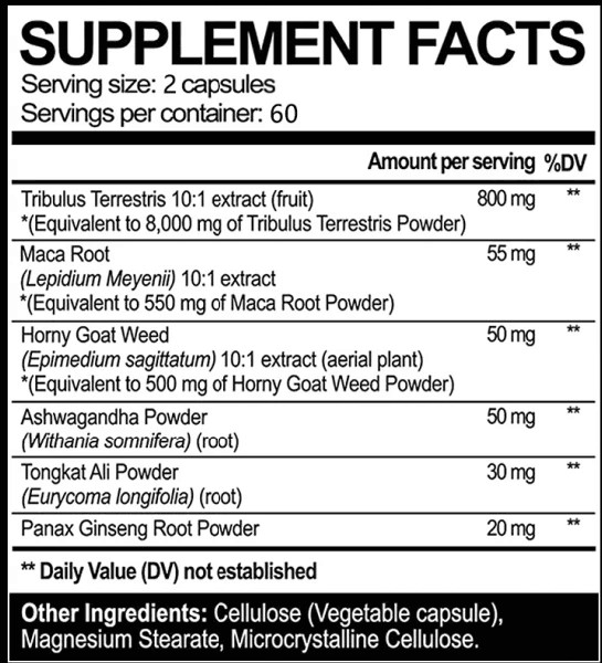 Tribulus Terrestris 800mg Testosteron Booster Muscle Mass 120 Capsules