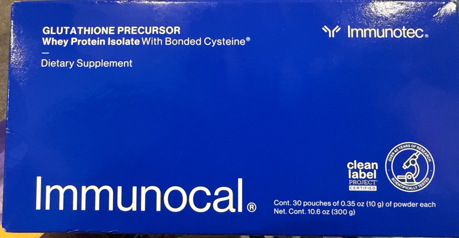 Immunocal Classic Blue Regular Glutathione Precursor, 30 Pouches by Immunotec