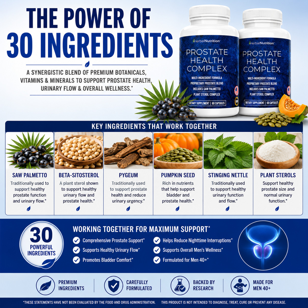 Best Prostate Supplement Natural Remedies for Enlarged Prostate 2 Bottle Pack