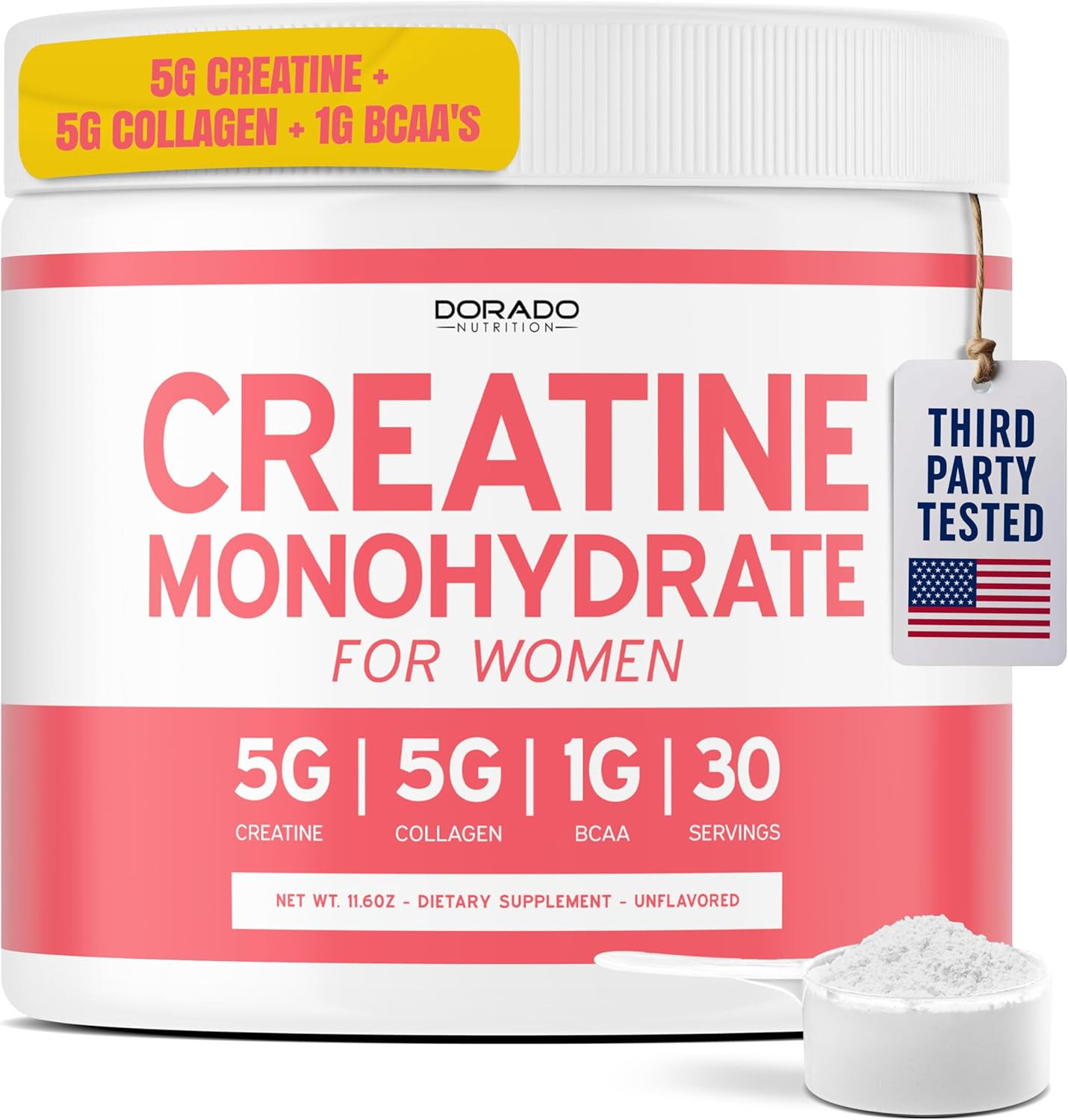 Creatine for Women | Creatine Monohydrate Powder 5G + 5000Mg Collagen + 1000Mg B