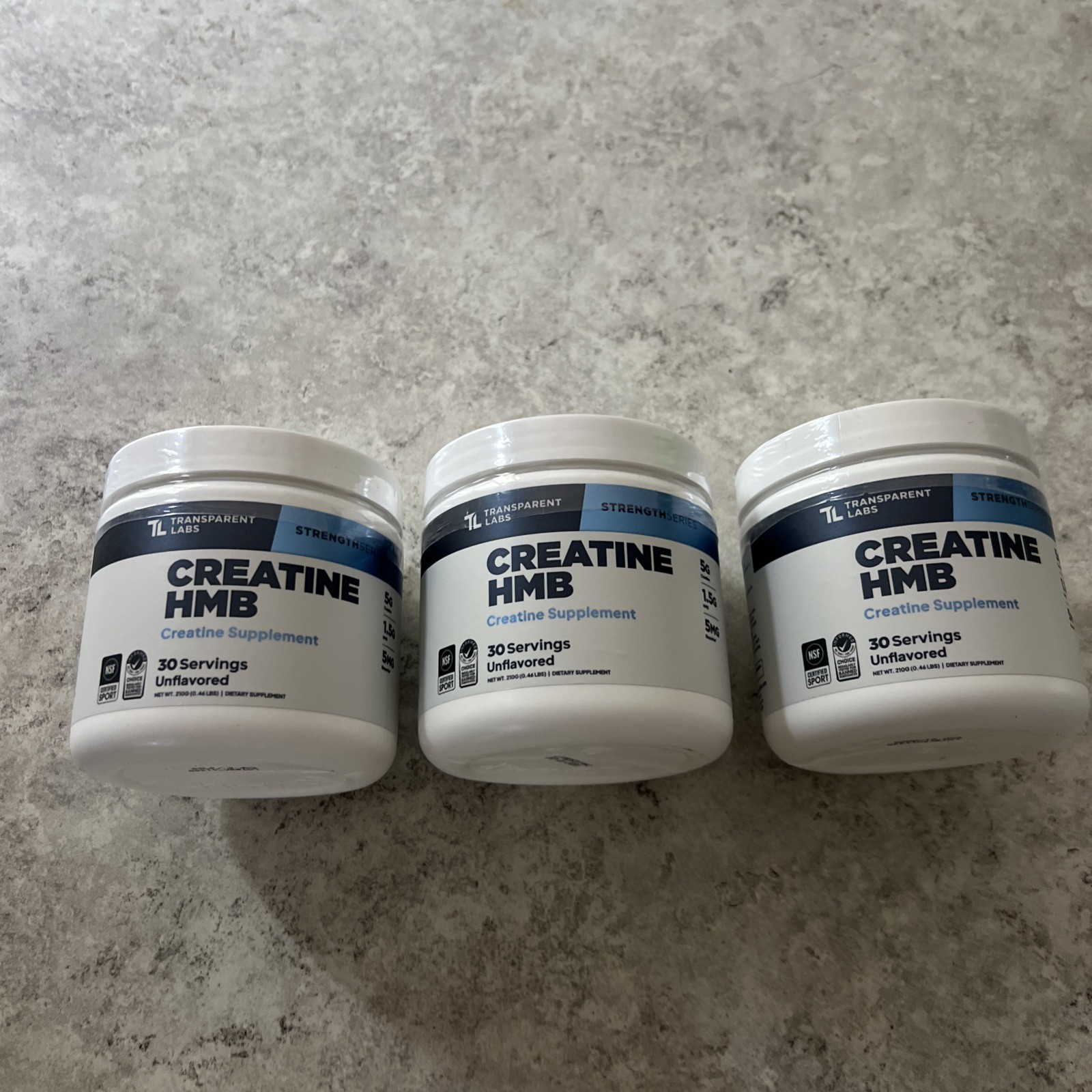 3X Transparent Labs Creatine HMB Unflavored Powder – 30 Servings EXP 01/2028