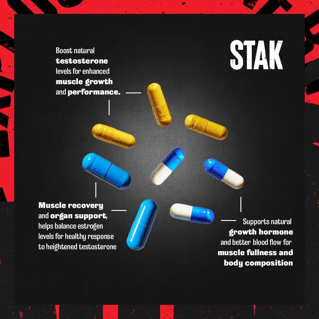 Animal Stak Natural Hormone Booster with Tribulus, Agmapure and Astapure 21 Pack