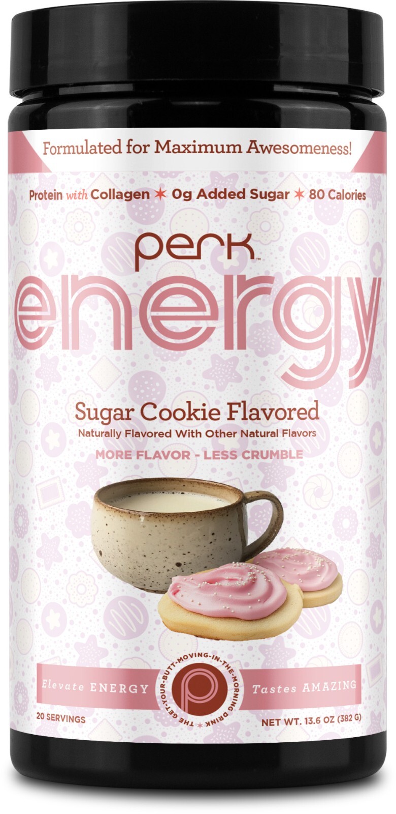 Perk Energy Original Sugar Cookie Flavored Drink Powder (20 Servings)