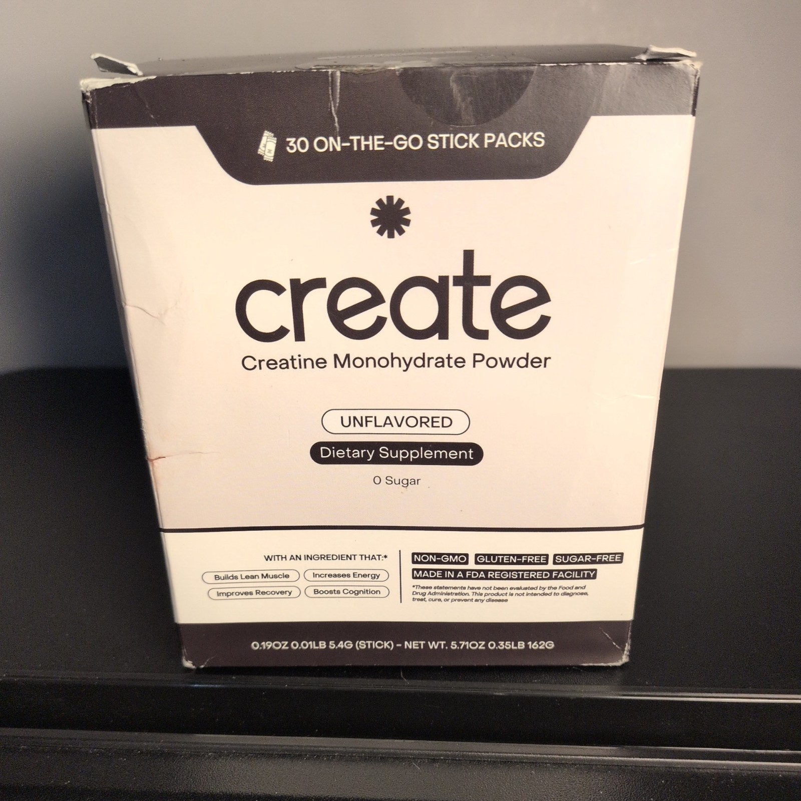 Create Single Serve Creatine Monohydrate Powder 30 Stick Packs.EXP 8/27 FREE 🛳️