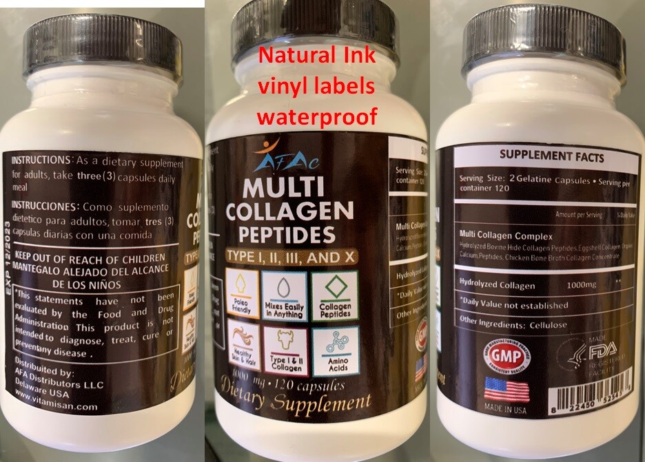 Premium Collagen Peptides 120 capsules Hydrolyzed Anti-Aging Protein Powder cap