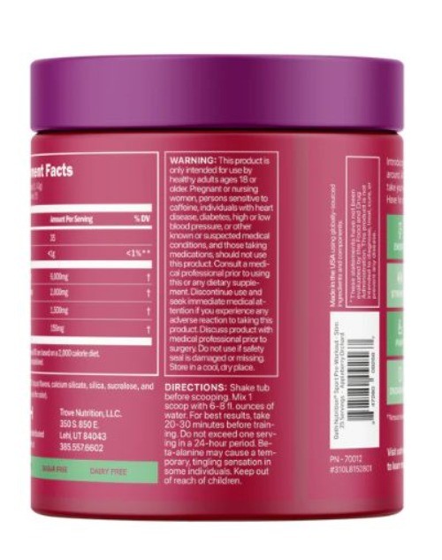 Oath Nutrition Pre-Workout Sport Nutrition Supplement Appleberry Orchard 10/2026