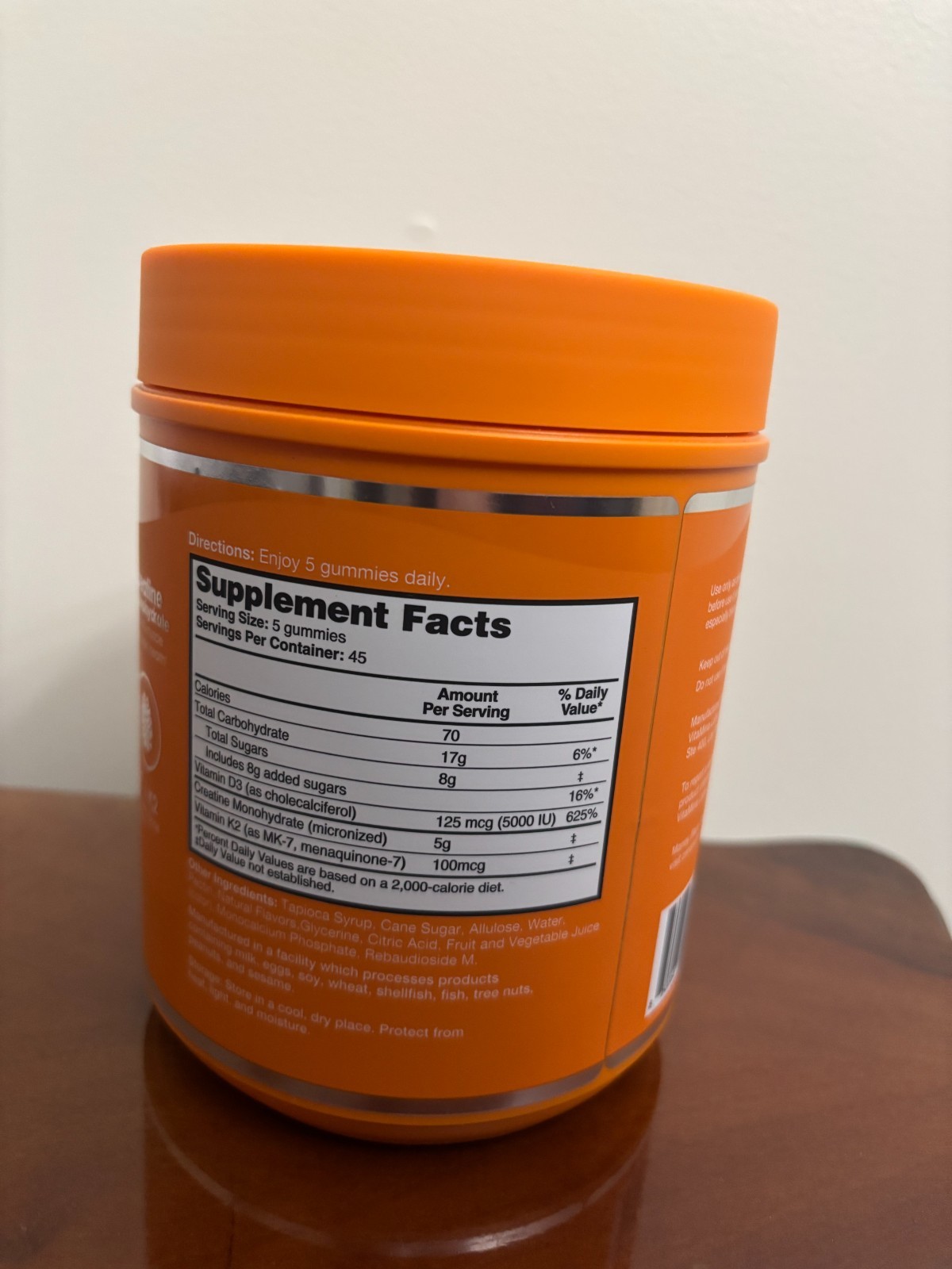 Zena Creatine Monohydrate + D3/K2 Gummies 225ct Watermelon
