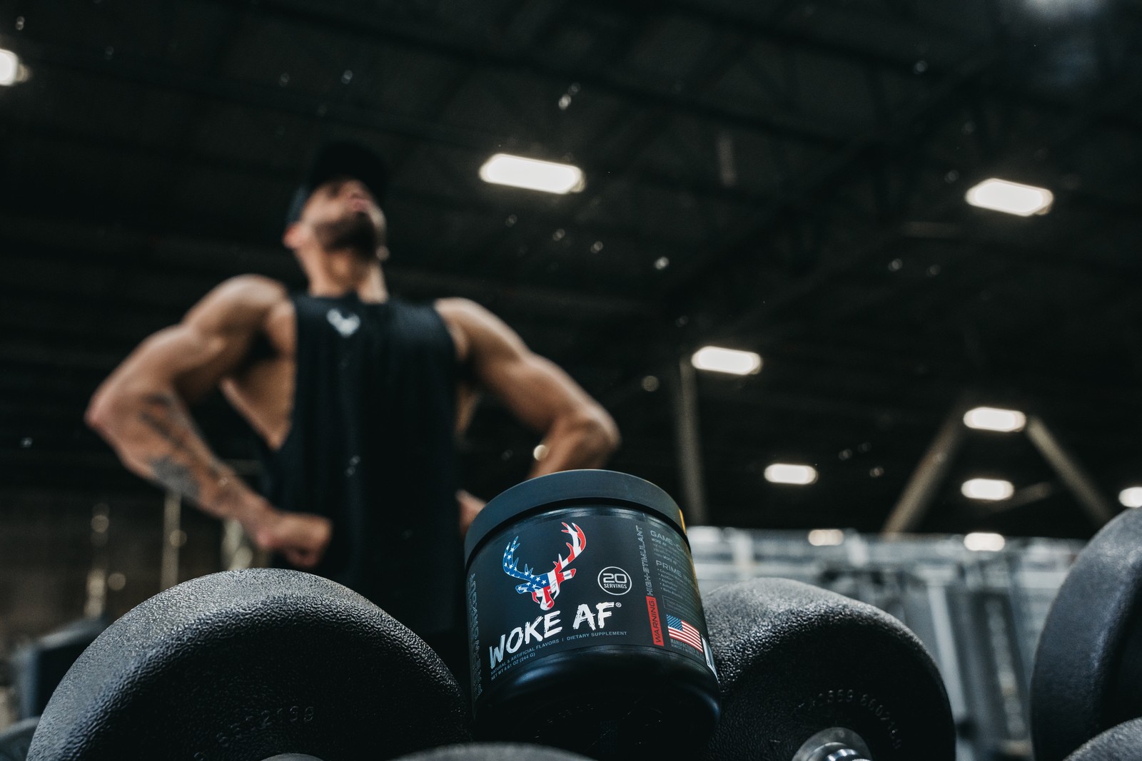 Bucked Up Woke AF Pre-Workout Powder, Increased Energy, Miami, 333mg Caffeine