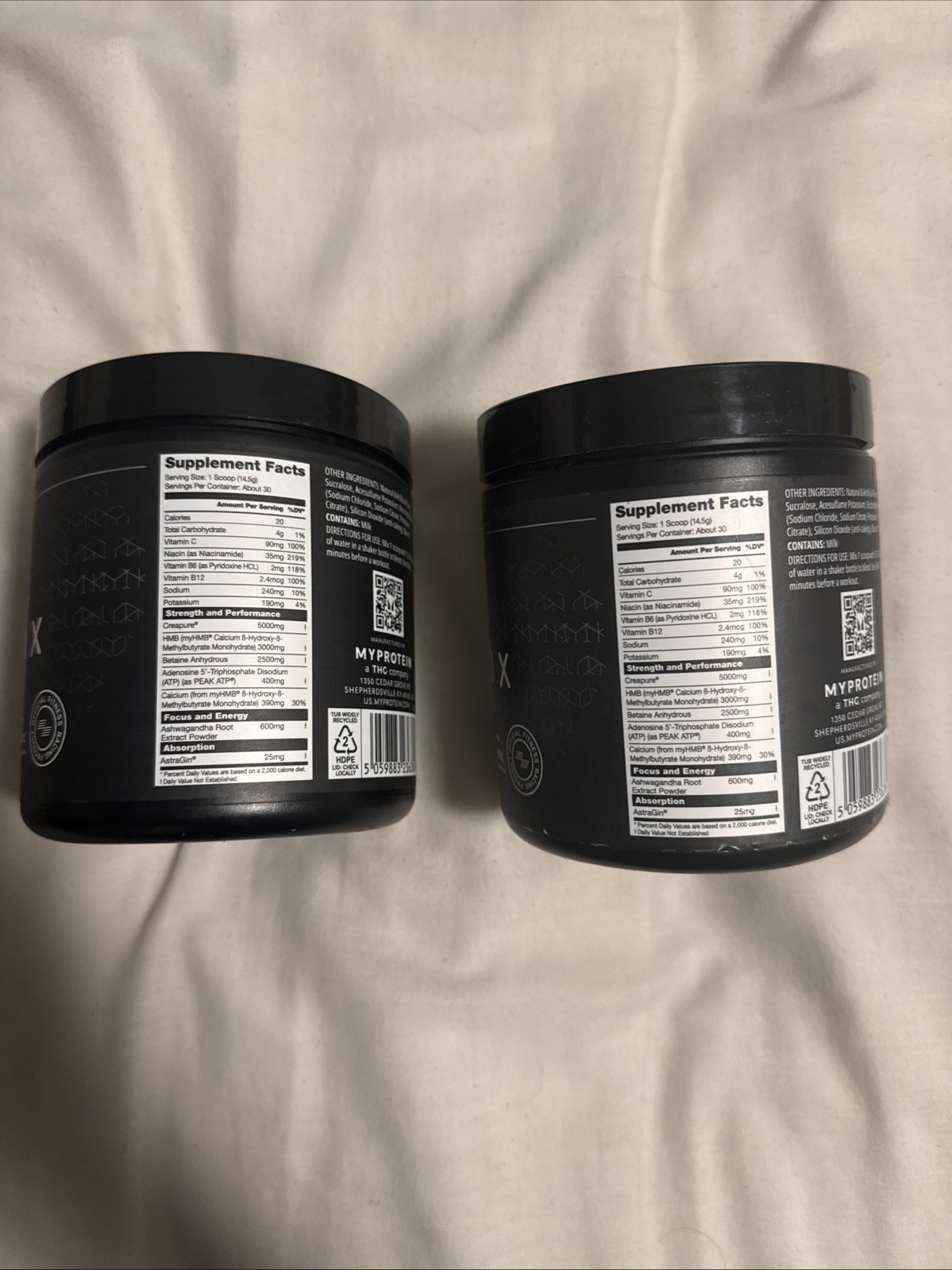 MyProtein HYROX Creatine Blue Raspberry 30 Servings EXP 11/2026. two Jars