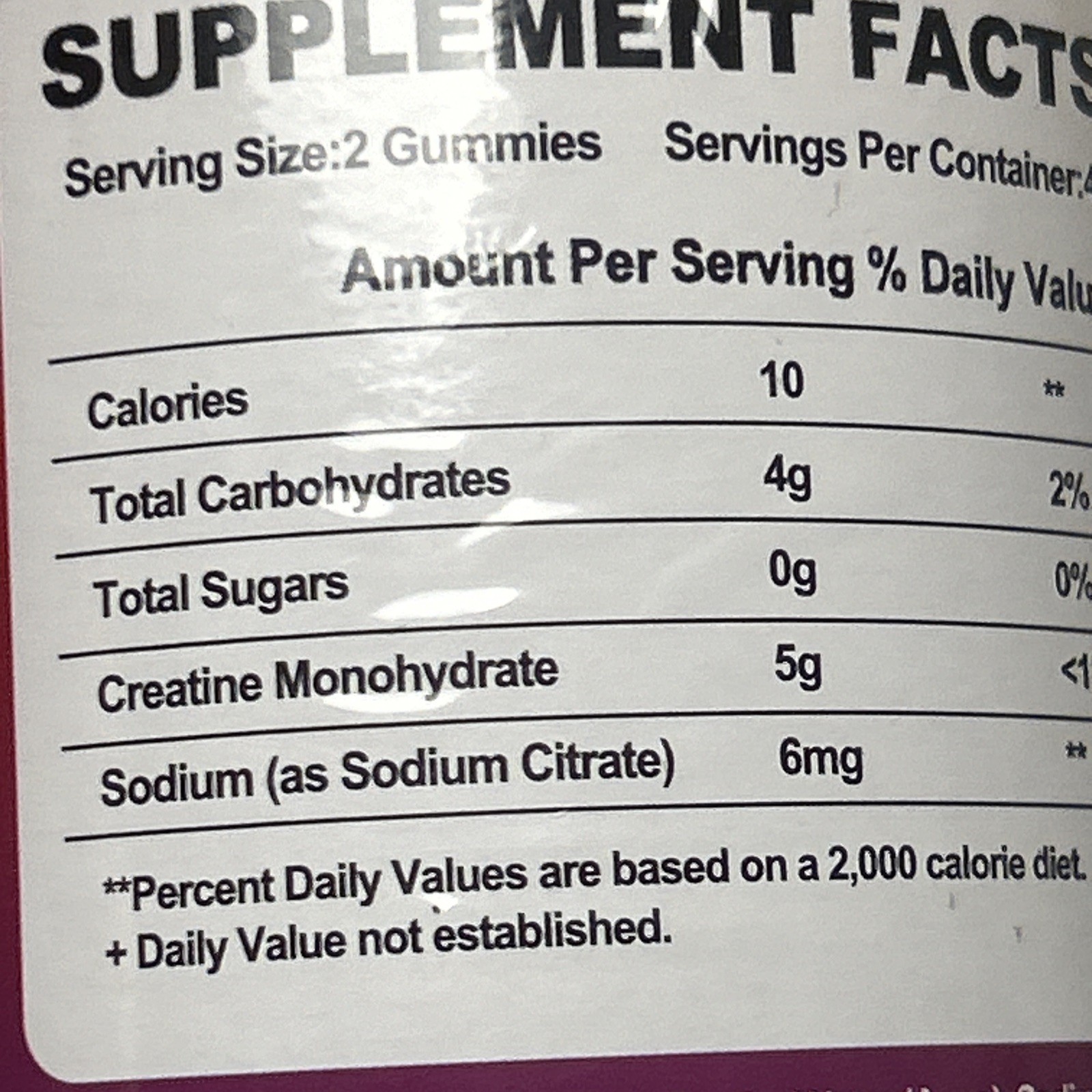New 2 Creative Monohydrate Gummies 5000mg 90 Ct Sugar Free Strawberry EXP 3/27