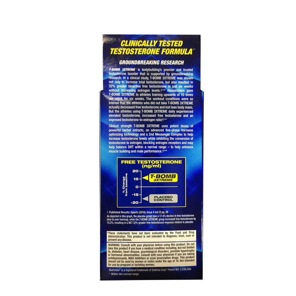 MHP T-BOMB 3XTREME Testosterone Formula 168 Capsules [ 2 Pack ]