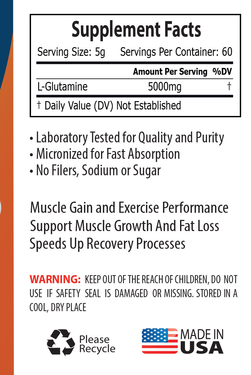 l glutamine supplement – GLUTAMINE POWDER 5000mg – digestive support 1B